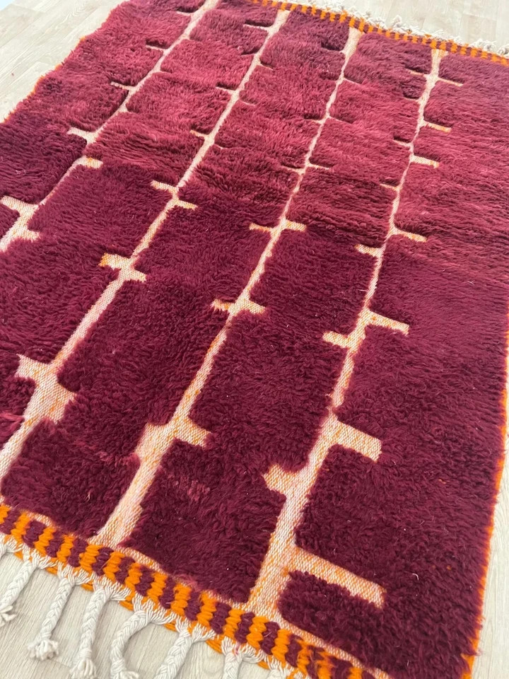 its trending Hand knotted, Beni Ourain rug, Soft wool Moroccan rug living room