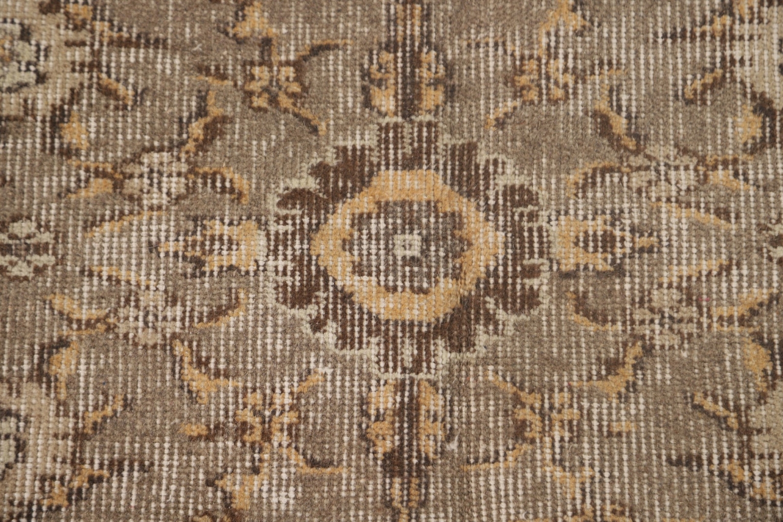 Vintage Floral Ivory/ Brown Turkish Sparta Oriental Hand-knotted Area Rug 6’x9′