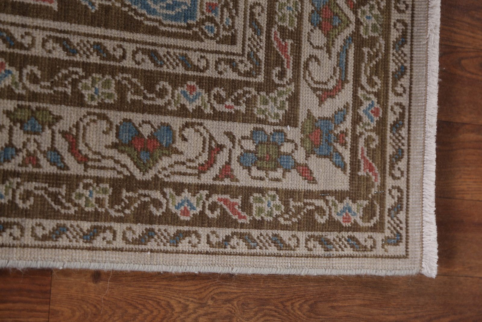 Brown/ Light Blue Wool Oushak Oriental Area Rug Turkish Hand-made Carpet 5×7