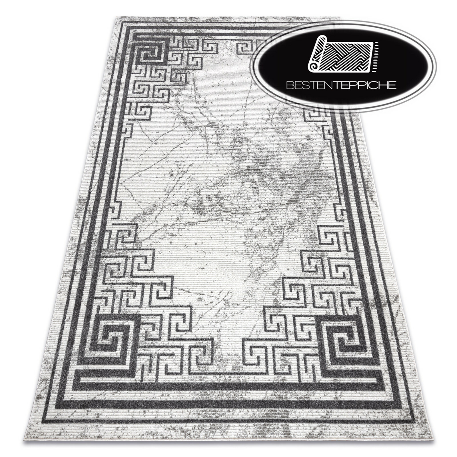 Novelty! Modern Rugs ” Noble ” Frame Vintage Strukturell Cream / Grau