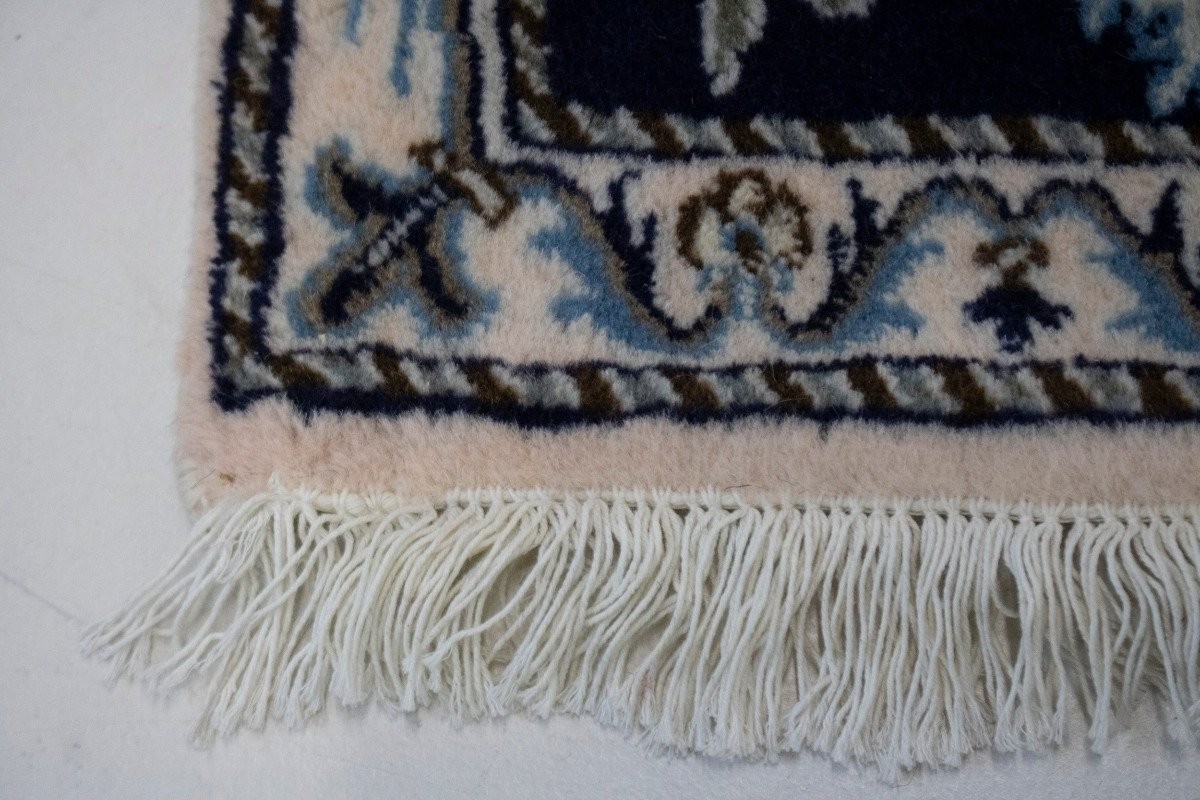 Handmade Traditional Navy Thick Pile Rug Small Oriental Area Home Carpet 3×4 ft
