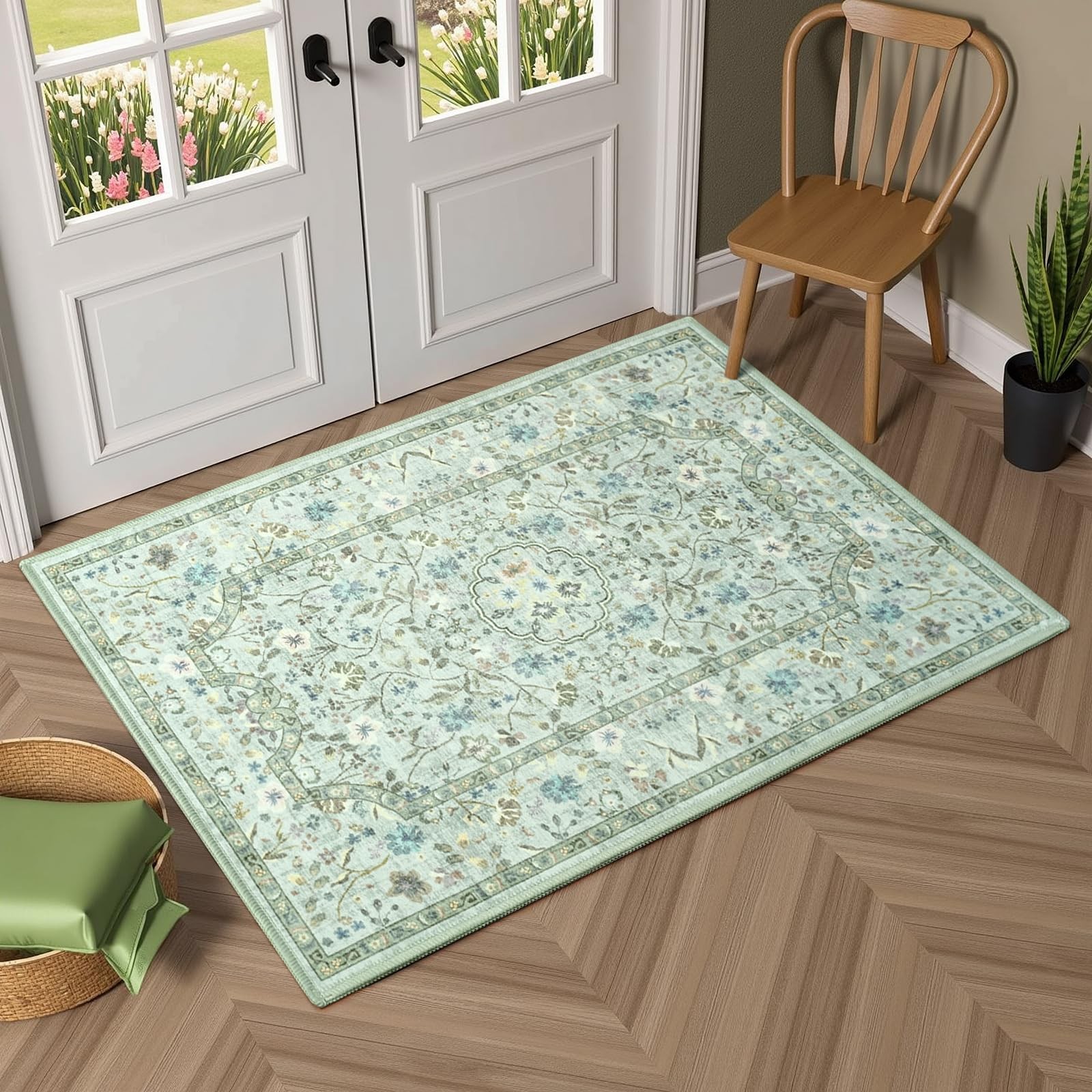 2×3 Area Rug for Bedroom, Small Rugs for Entryway, Kitchen, Bathroom, Non-Slip