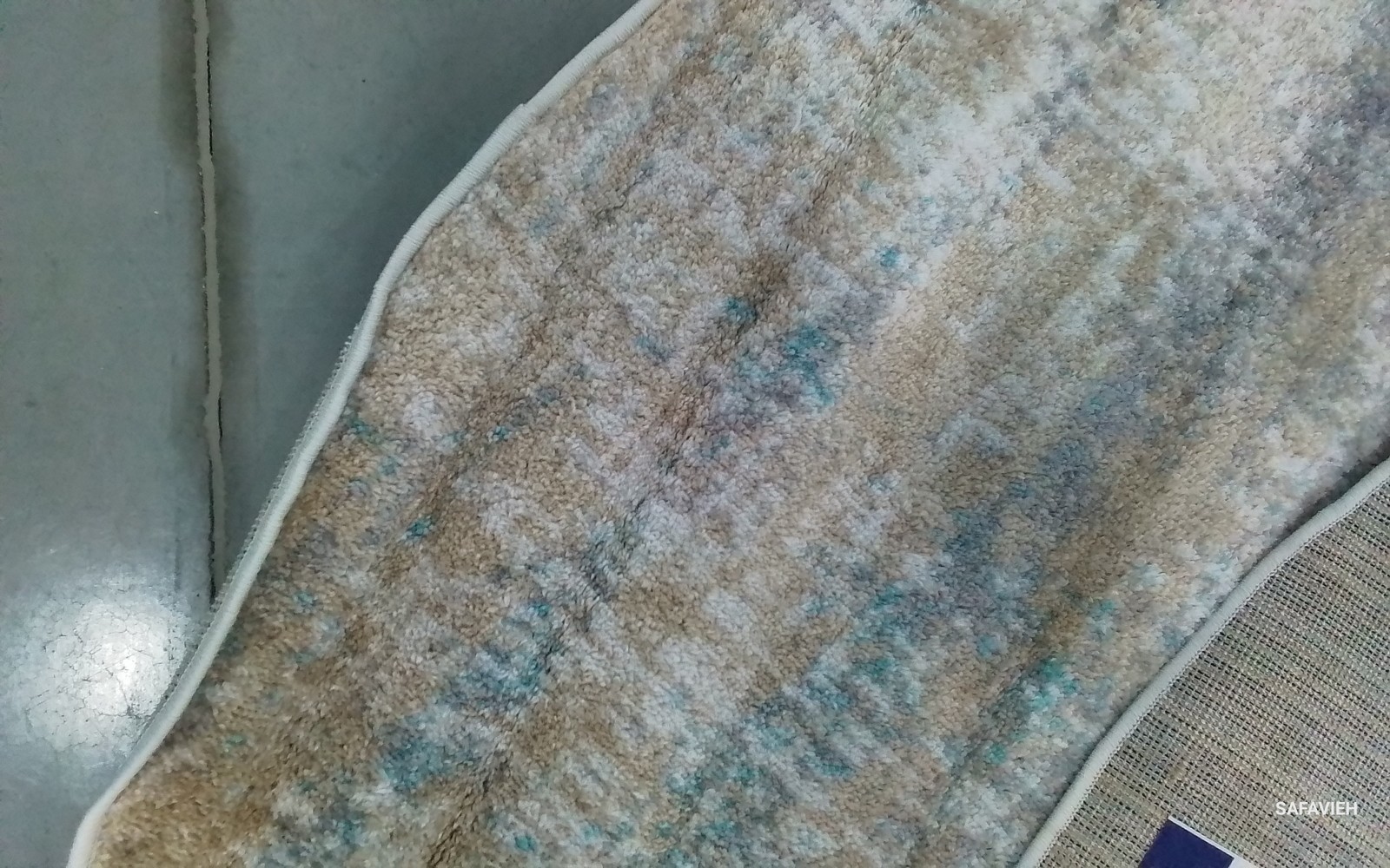BEIGE / SLATE 6′-0″ x 6′-0″ Back Stain Rug, Reduced Price 1172794157 ADR207B-6R