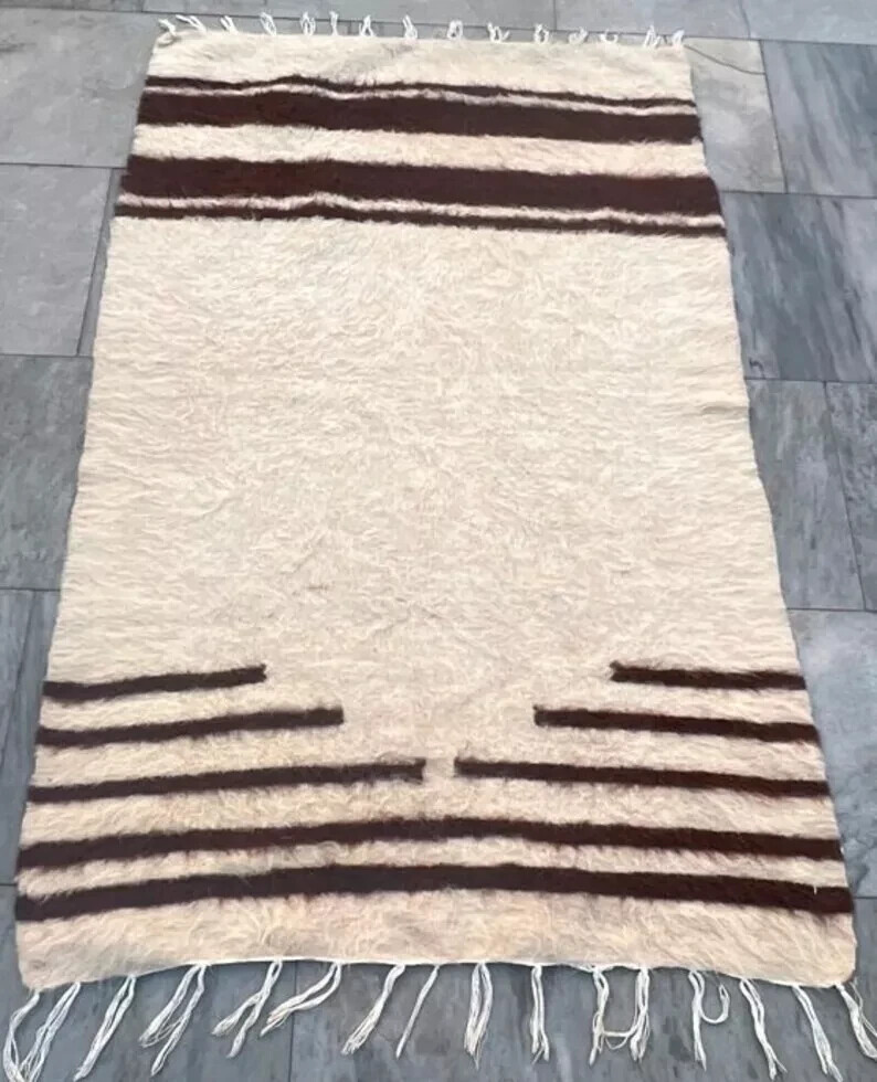 its trending Hand knotted, Beni Ourain rug, Soft wool Moroccan rug living room