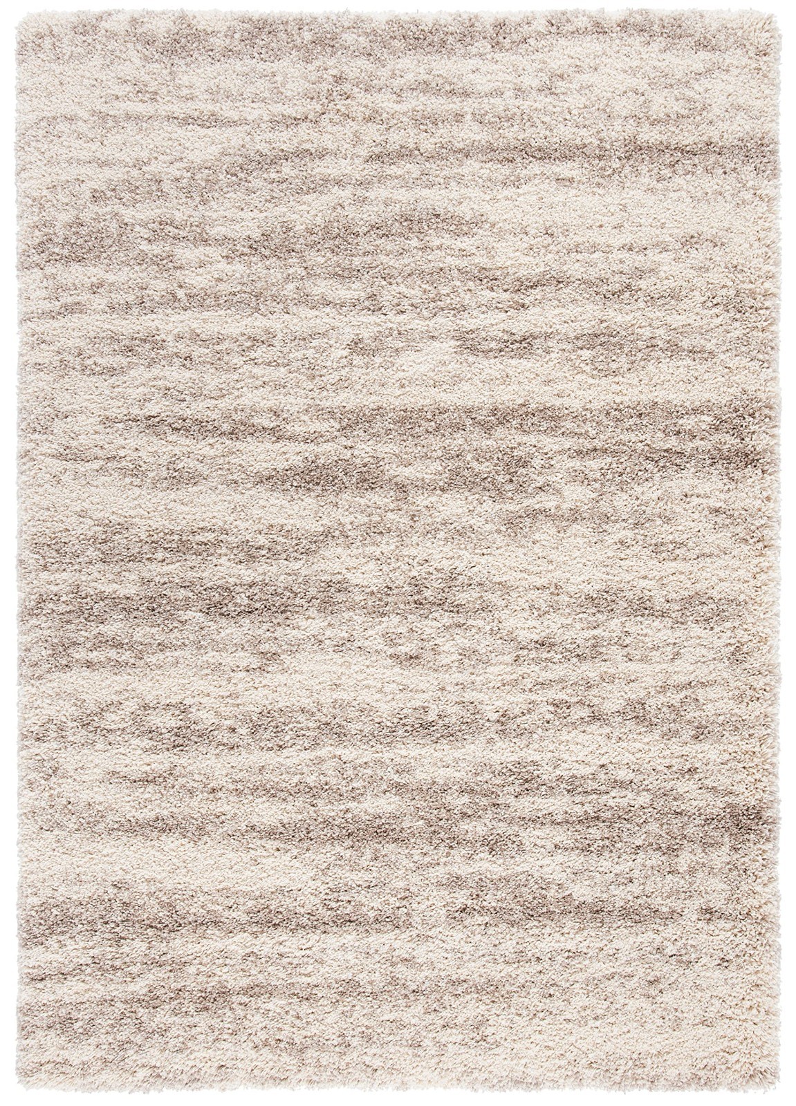 Plush Modern Ivory & Beige Shag Accent Rug 2×3 – Soft Area Carpet for Home Decor