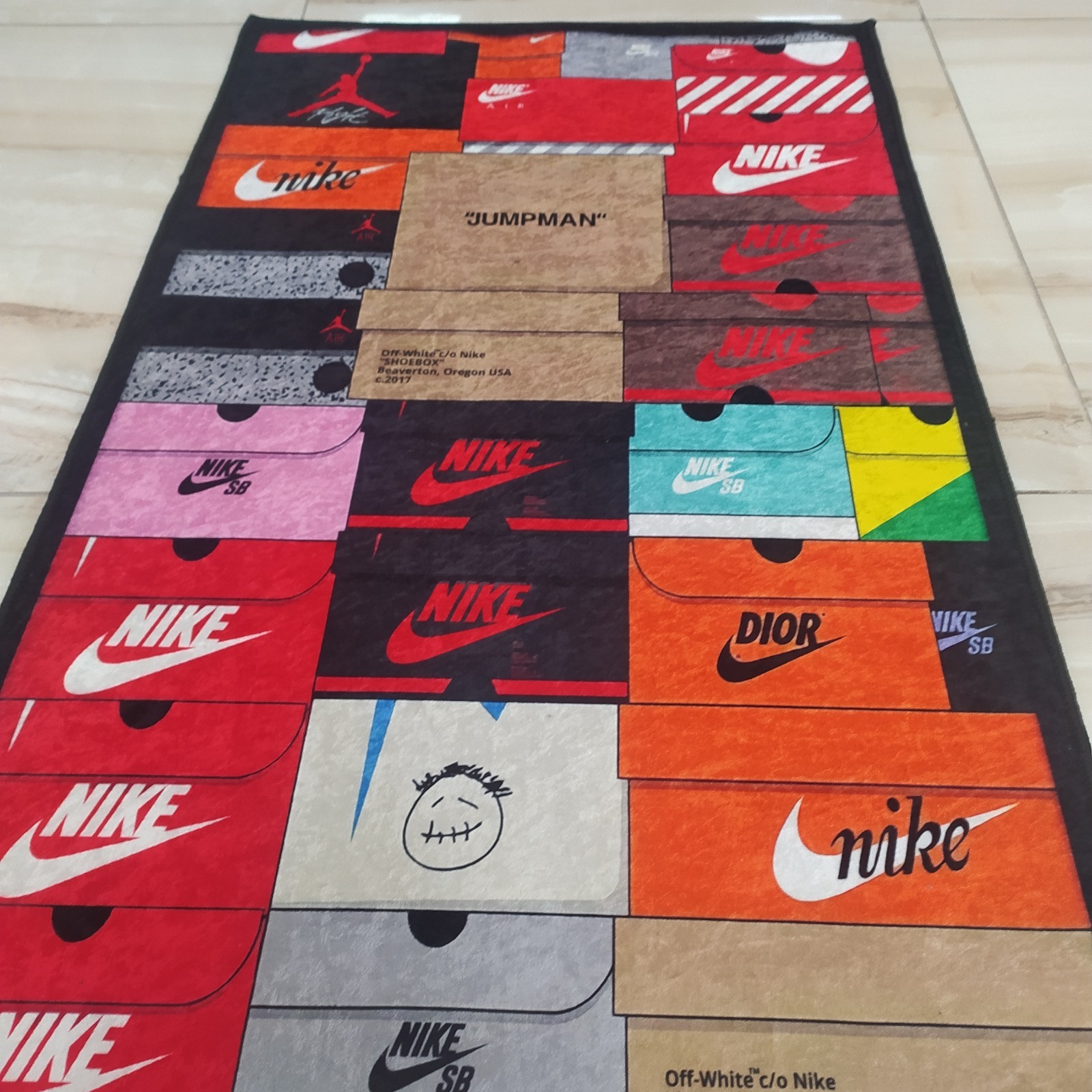 Sneaker Box Rug, Shoe Box Themed Hypebeast Sneaker, Shoes Box Carpet, Sneakers