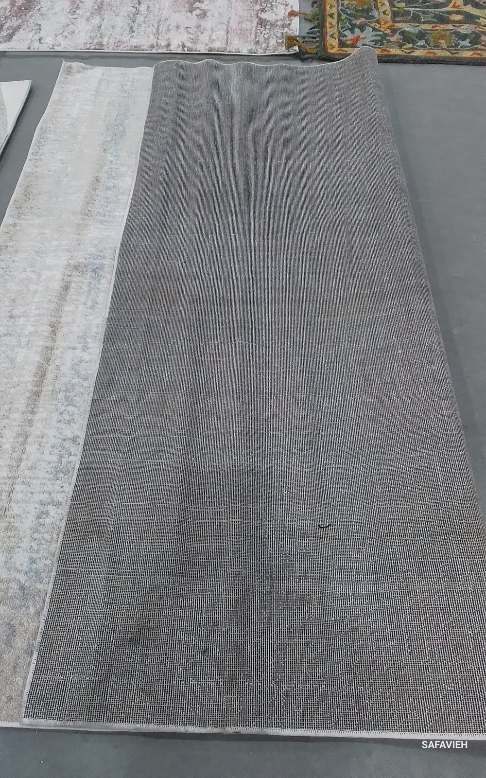 BEIGE / SLATE 8′-0″ x 8′-0″ Back Stain Rug, Reduced Price 1172802121 ADR207B-8SQ
