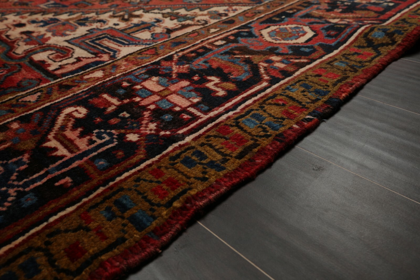 7’6″ x 11’1″ Early 20th century Antique Hand Knotted Wool Oriental Area Rug