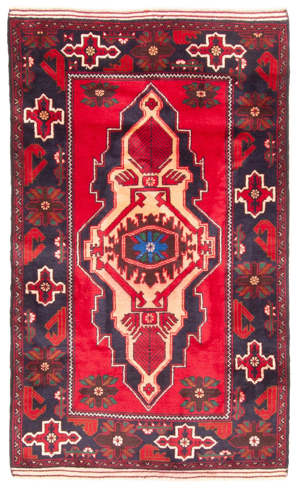 Traditional Hand-knotted Area Rug 2’10” x 4’9″ Red Oriental Carpet
