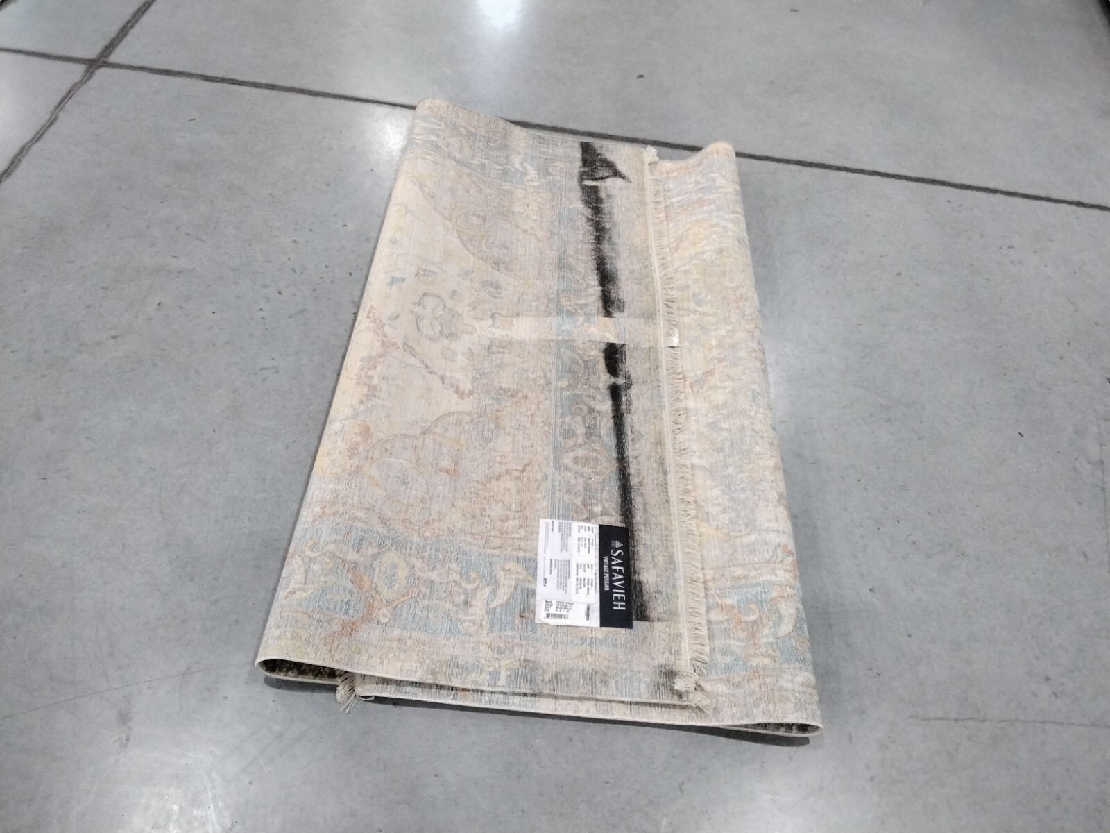 BLUE / MULTI 5′ X 7′-6″ Back Stain Rug, Reduced Price 1172747059 VTP435B-5
