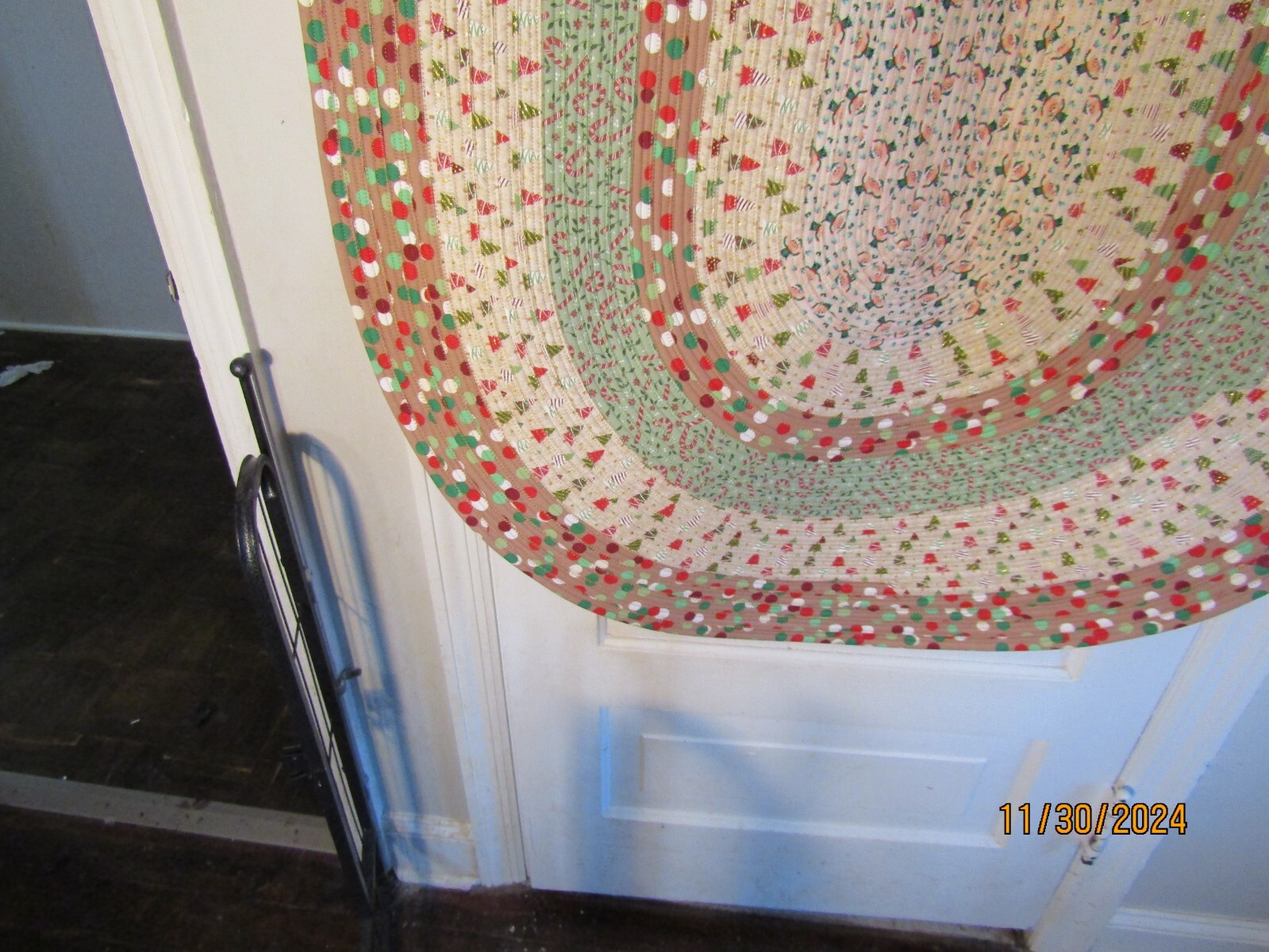 Jelly Roll Rug XMAS Gingerbread Handmade 34″x51″