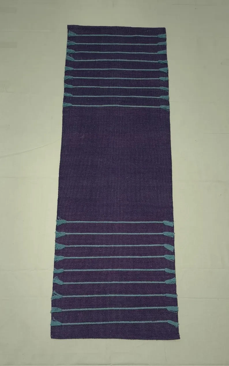 Organic Herbal Cotton Yoga Mat – Ecofriendly, Handwoven, Anti-Slip Exercise & Me