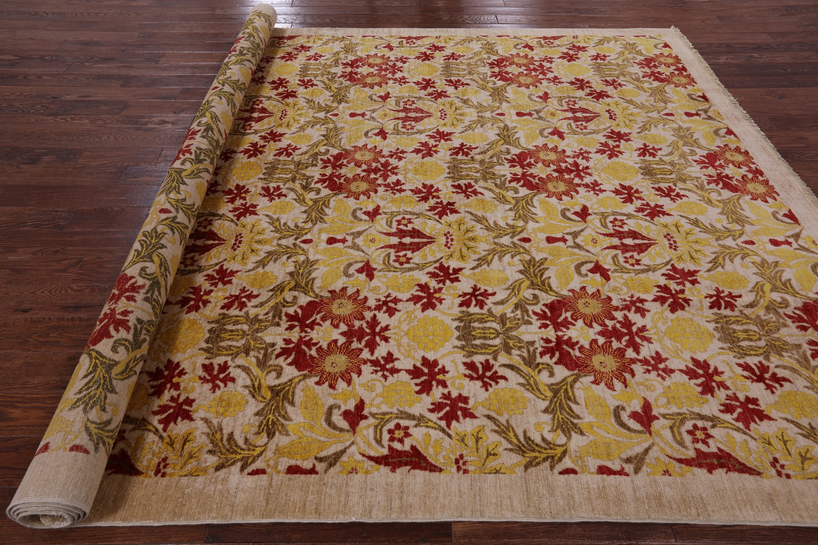 William Morris Hand Knotted Area Rug 8′ 10″ X 12′ 0″- Q1858