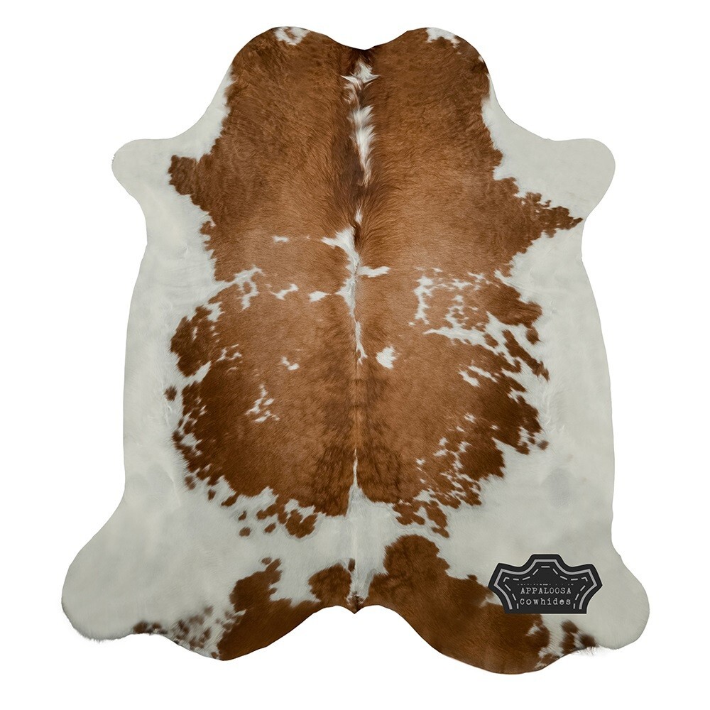 5×7 ft Chromatic Brown & white Cowhide Rug –100% Genuine Leather–Best Price