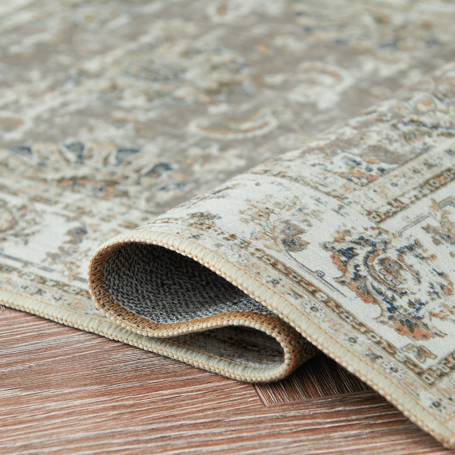 4×6 Vintage Floral Distressed Area Rug Washable Non-Slip Living Room Teal