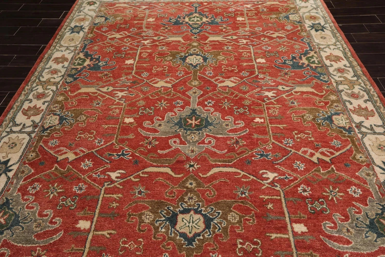 Geometric Design Handmade Hand Tufted 100% Wool Rug Color Multicolor Carpet Rug