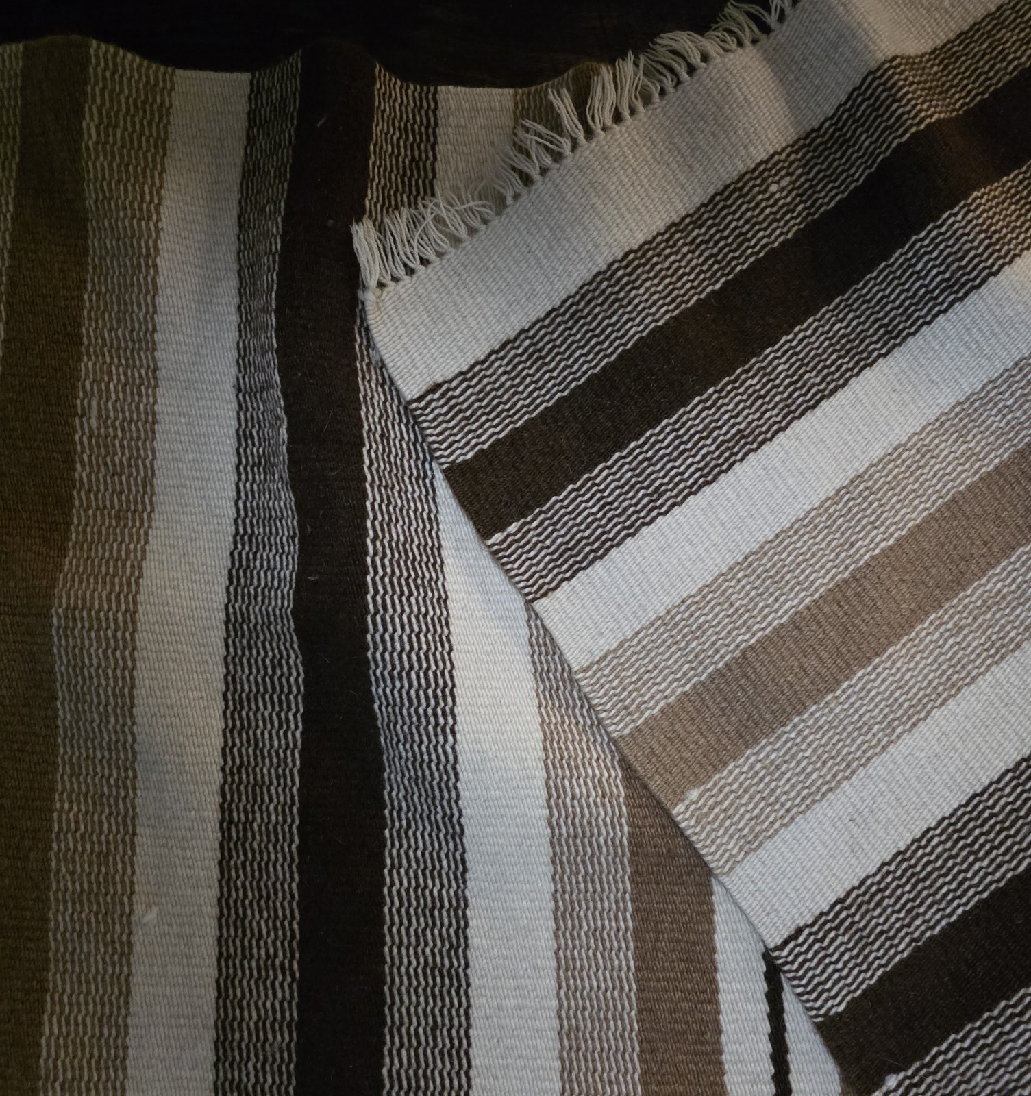 Vintage Striped Kilim Runner Rug Wool Hand Woven Earth Tone Boho Aztec 2’x5′