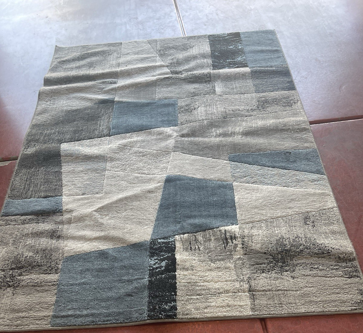 Orian Rugs Cayden Ash Gray 89×120 Area Rug Polypropylene Abstract Fade Resist