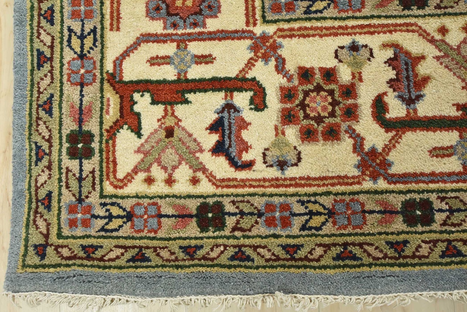 Serapi Rug 9’11” x 14’1” Blue Wool Traditional Hand-Knotted Oriental Carpet