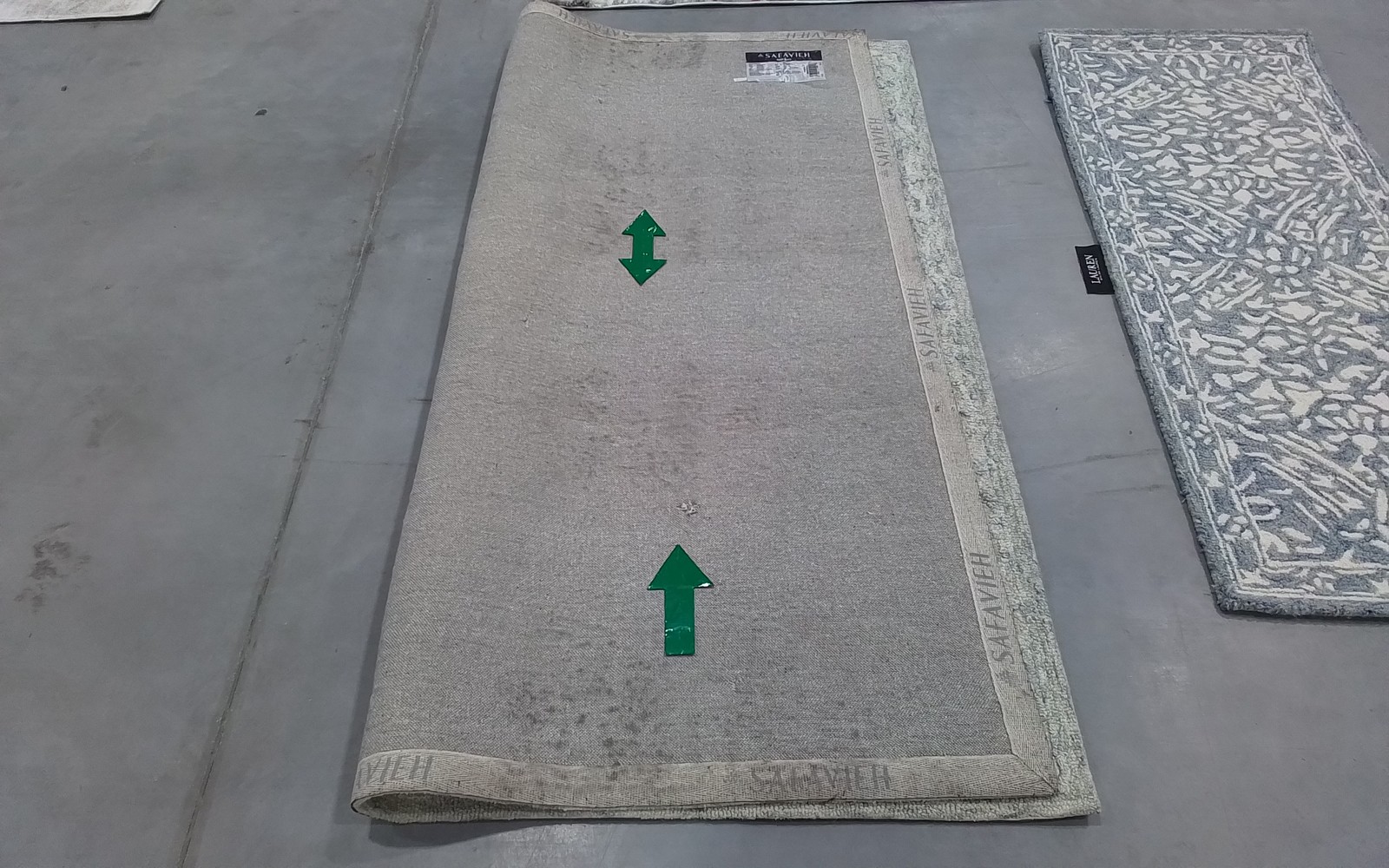 GREY / BLUE 6′-0″ x 6′-0″ Hole in Rug, Reduced Price 3172810361 MRQ505M-6SQ