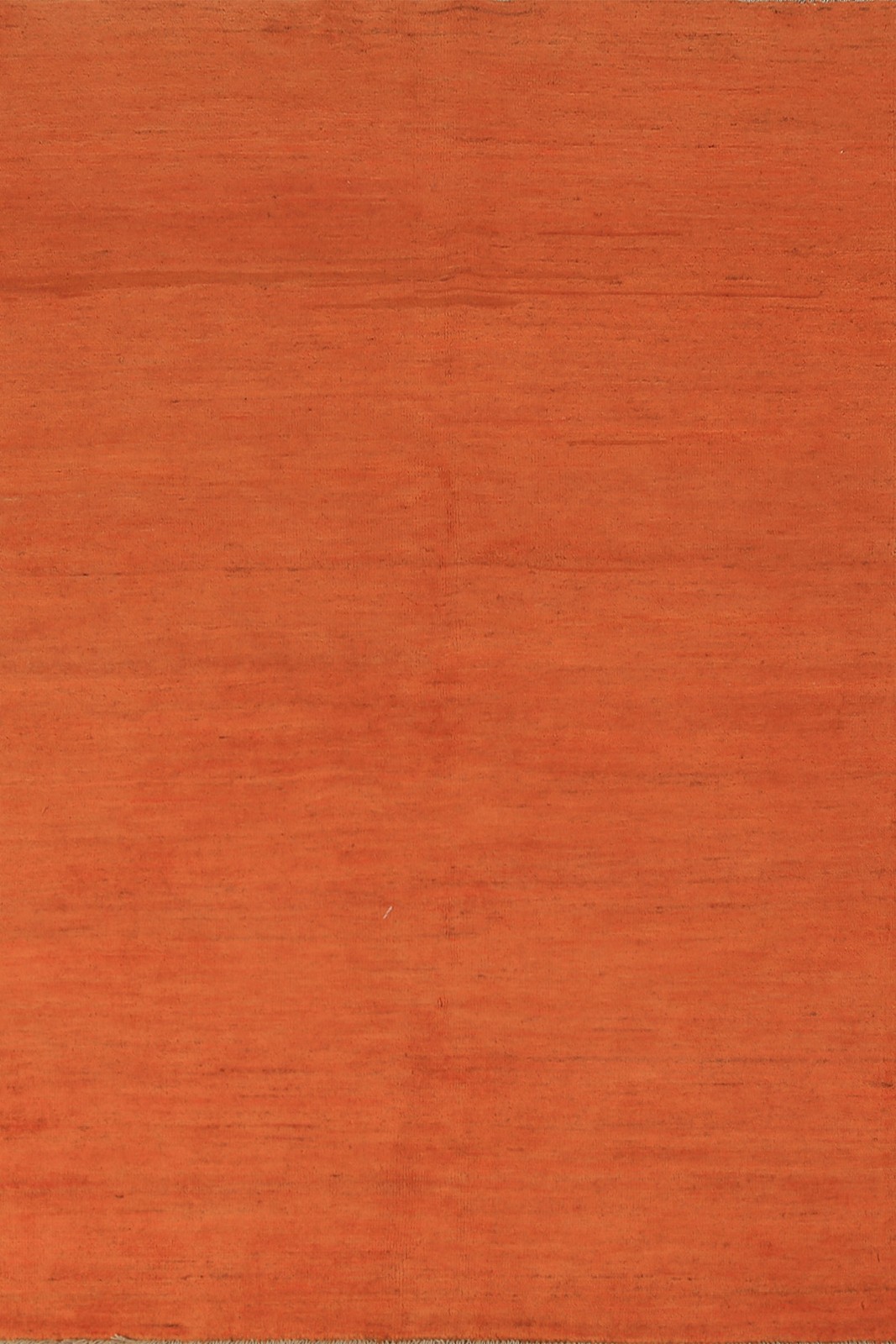 Orange Wool Handmade Modern Rug 4×6 Solid Contemporary Oriental Carpet