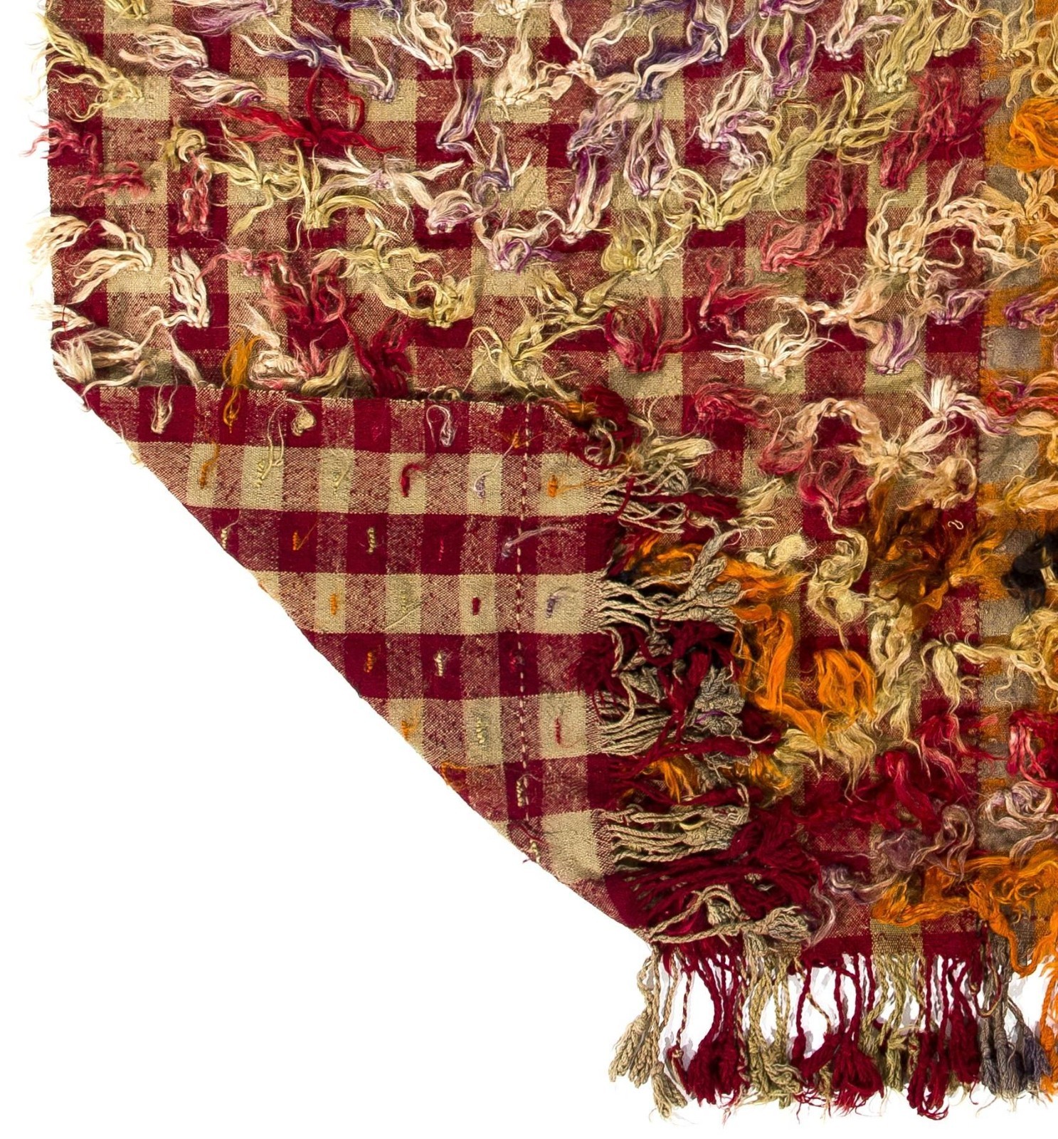 6.5×6.7 Ft One-of-a-Kind Happy and Hippie Vintage Turkish Tulu Rug