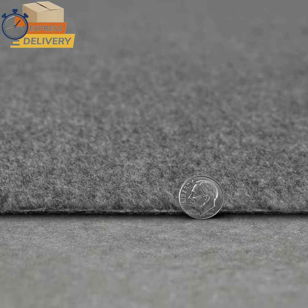 Unbound Smoke Gray Ribbed 6 Ft. X 8 Ft. Indoor/Outdoor Area Rug 👌