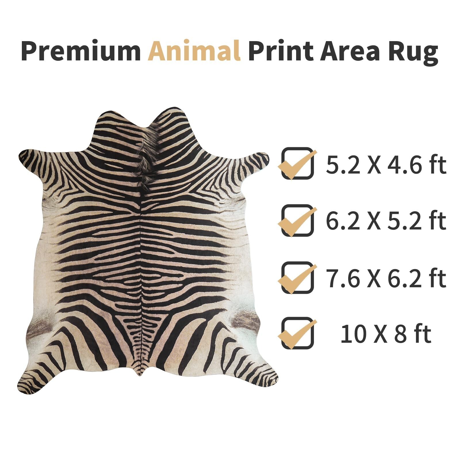 Large Zebra Rug10x8 ft Area Rugs Luxurious Zebra Print Rug Funky Area Rugs fo…