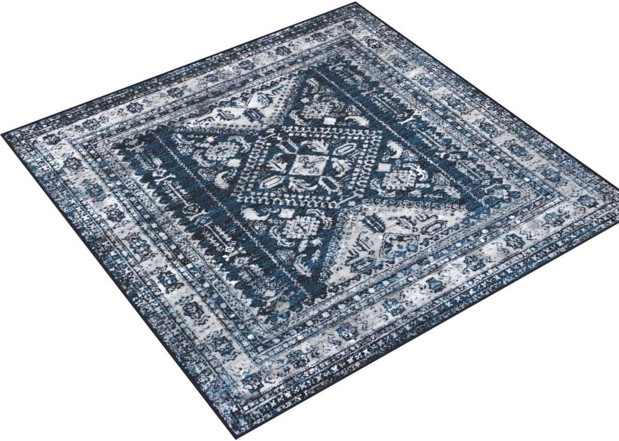 Desta Vintage Oriental Area Rug,6’7″ Square,Navy
