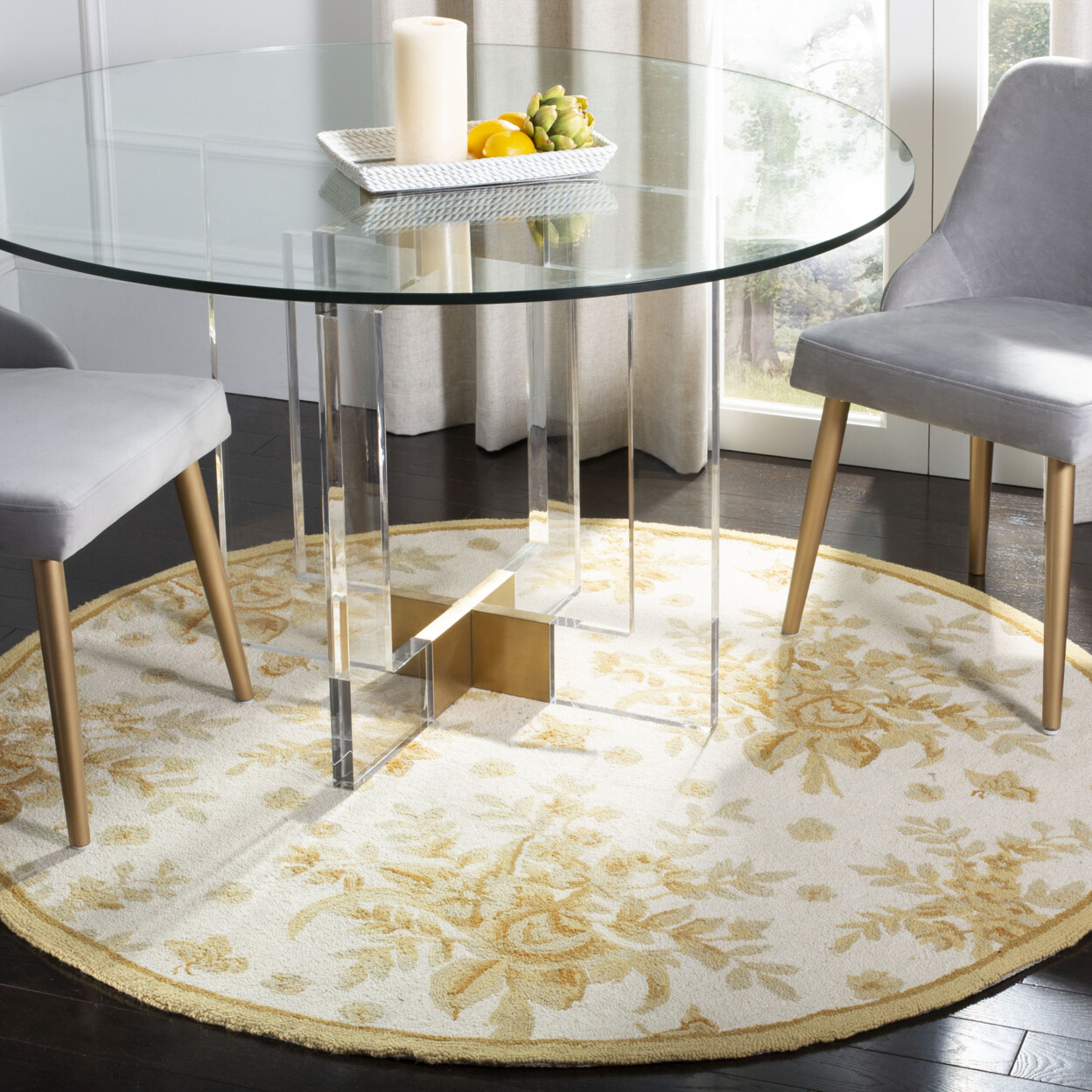 SAFAVIEH Chelsea HK250B Hand-hooked Ivory / Gold Rug