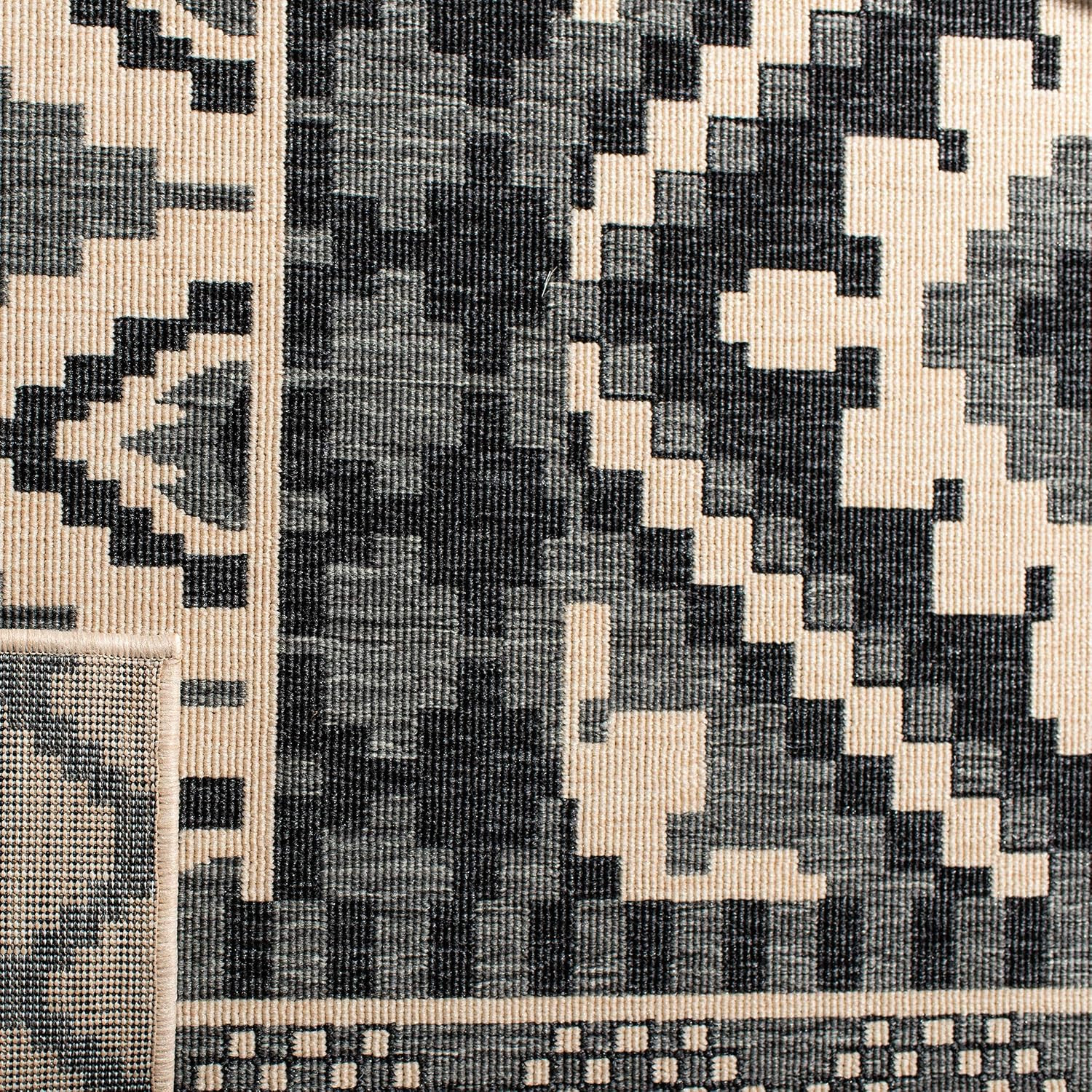 SAFAVIEH Washable Rug Outdoor Veranda Collection – 2’3″ X 8′ Runner, Beige & Gre