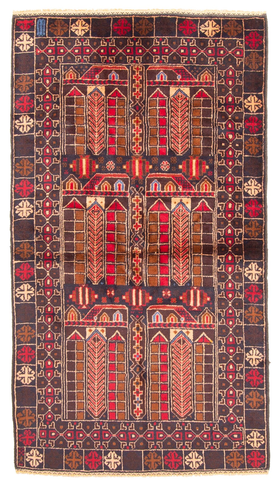 Traditional Vintage Hand-Knotted Area Rug 3’6″ x 6’2″ Oriental Wool Carpet