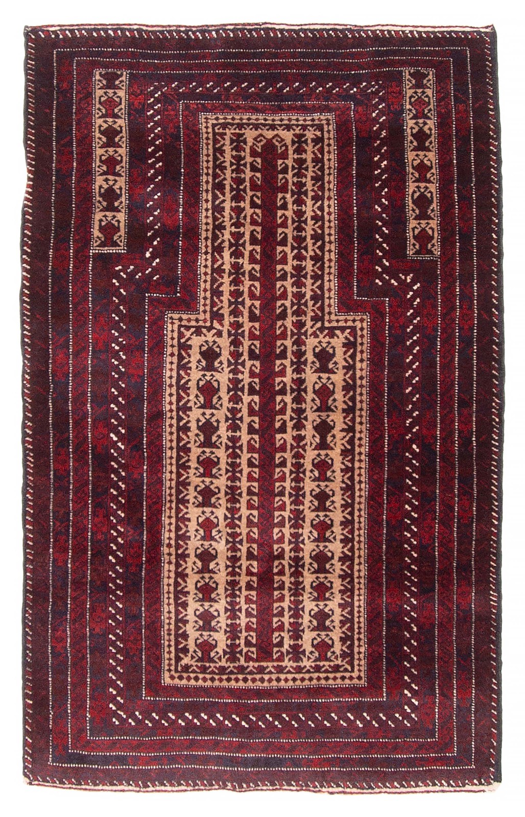 Vintage Hand-Knotted Area Rug 2’8″ x 4’4″ Traditional Wool Carpet