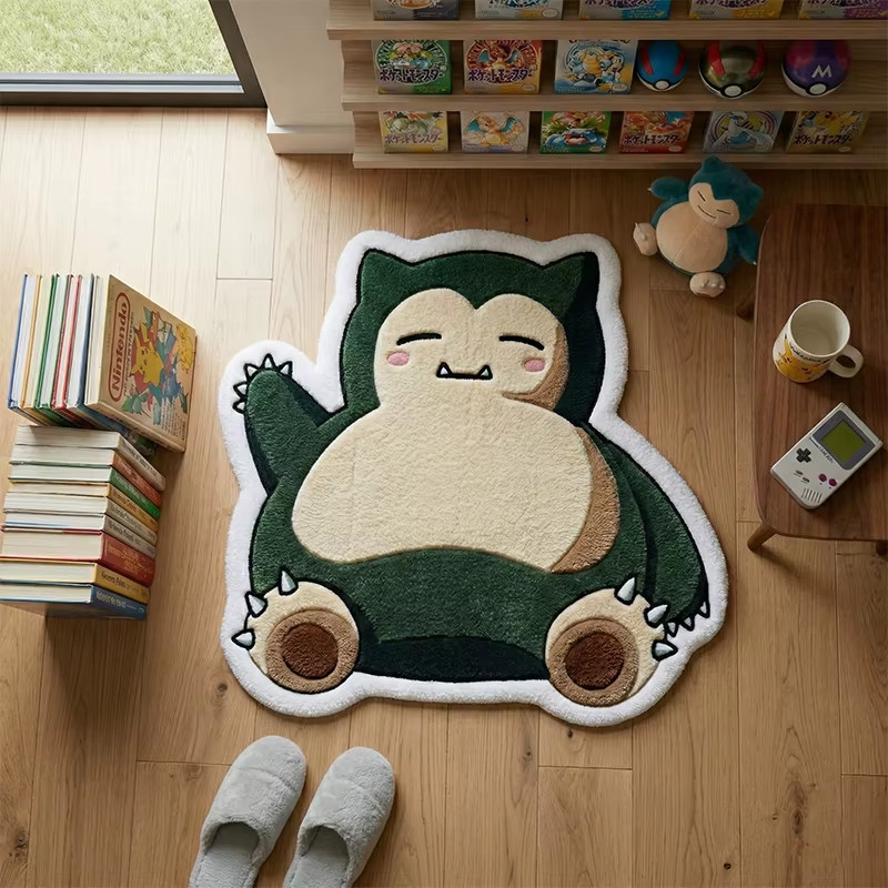 Snorlax Pokemon Anime Rug Soft Plush Gaming Room Carpet Decor Non-Slip Floor Mat