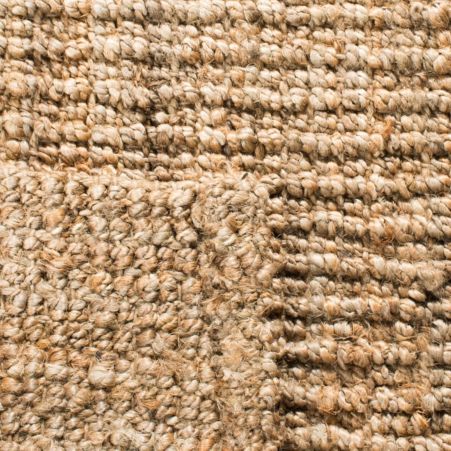 Jute Area Rug Farmhouse Style Natural Brown Handmade Thick Pile 2×4