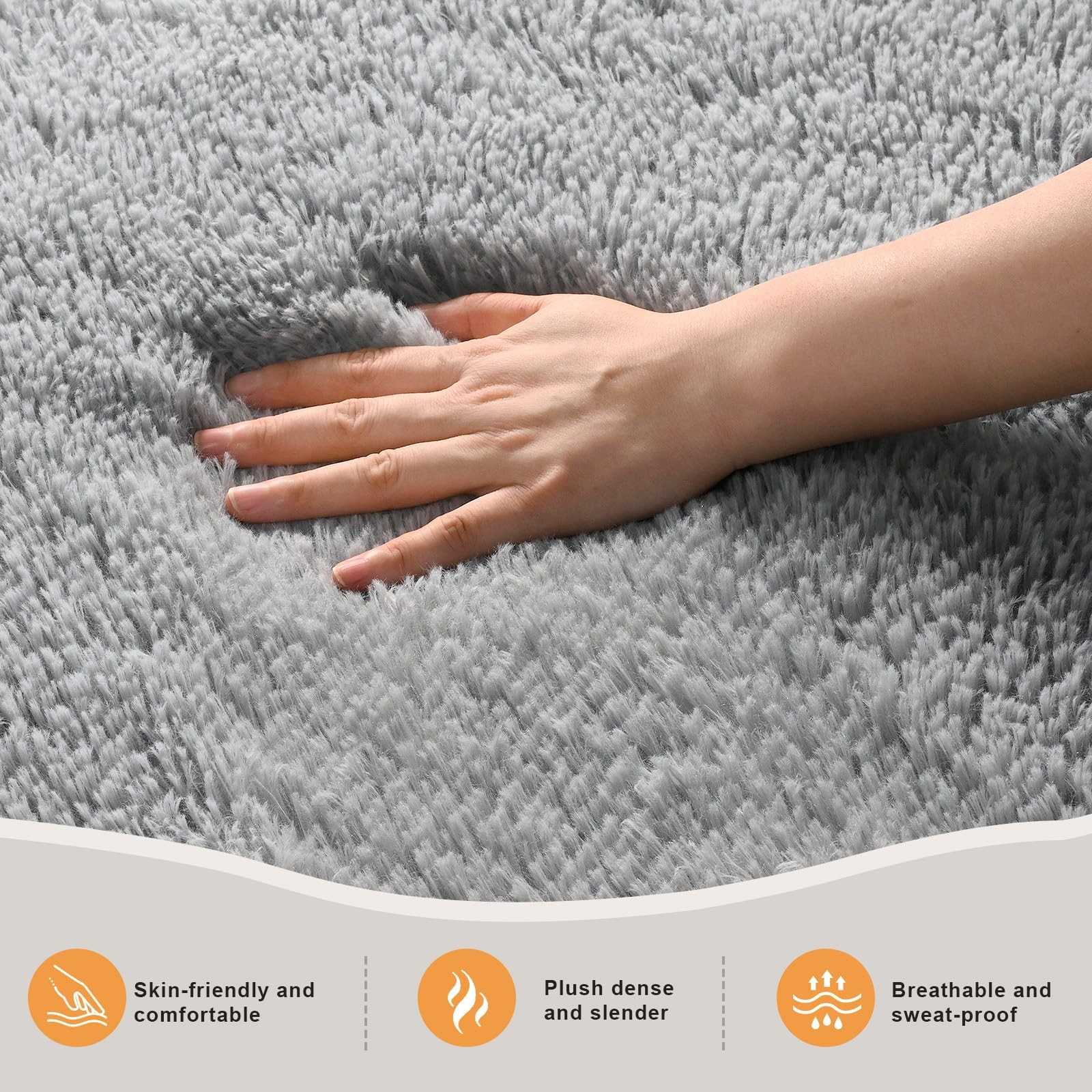 Zentavio Area Rugs for Living Room Grey 4′ x 6′ (Rectangular),