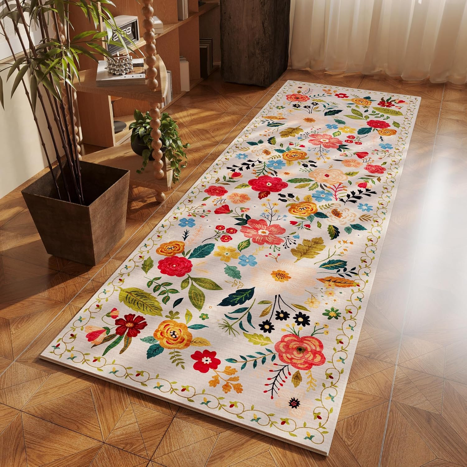 Runner Rug for Hallways Kitchen Rug Non Slip 2’X 6′ Washable Rugs with Rubber Ba
