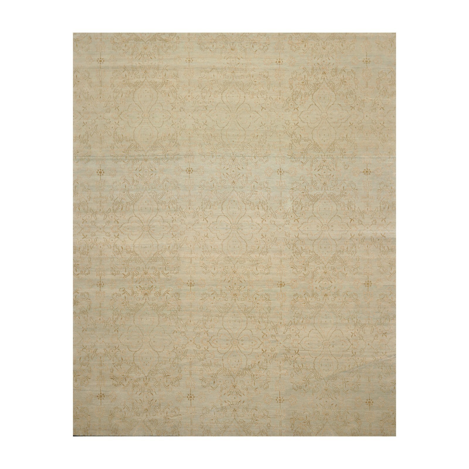 8′ x 10’3″ Hand Knotted Auth Tamarian Wool & Silk Tibetan Oriental Area Rug
