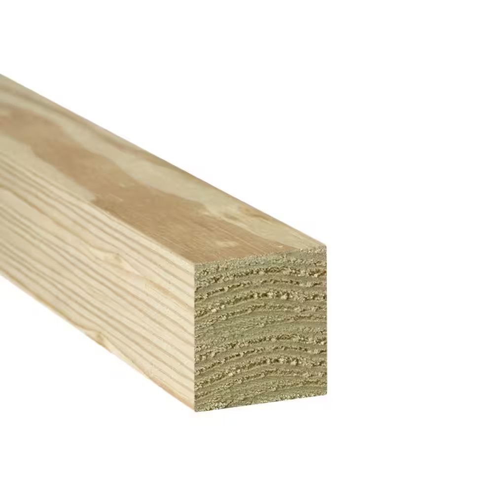 4 In. X 4 In. X 8 Ft. #2 Ground Contact Pressure-Treated Southern Yellow Pine Wo
