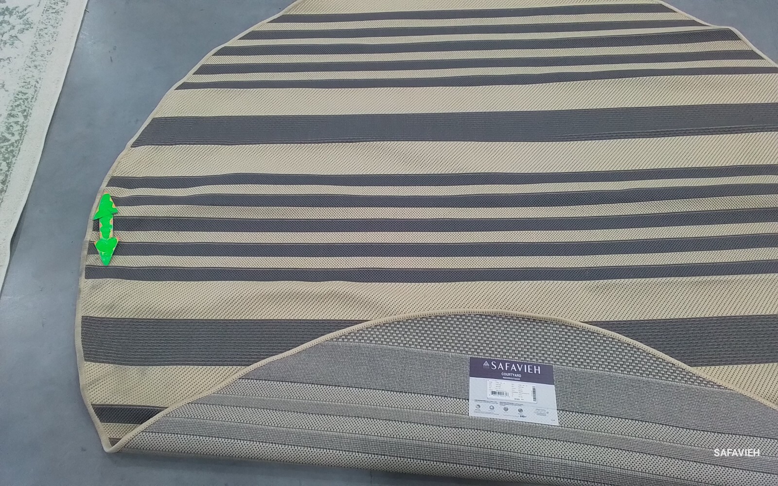 GREY / BONE 6′-7″ x 6′-7″ Stained Rug, Reduced Price 1172769923 CY6062-236-7R