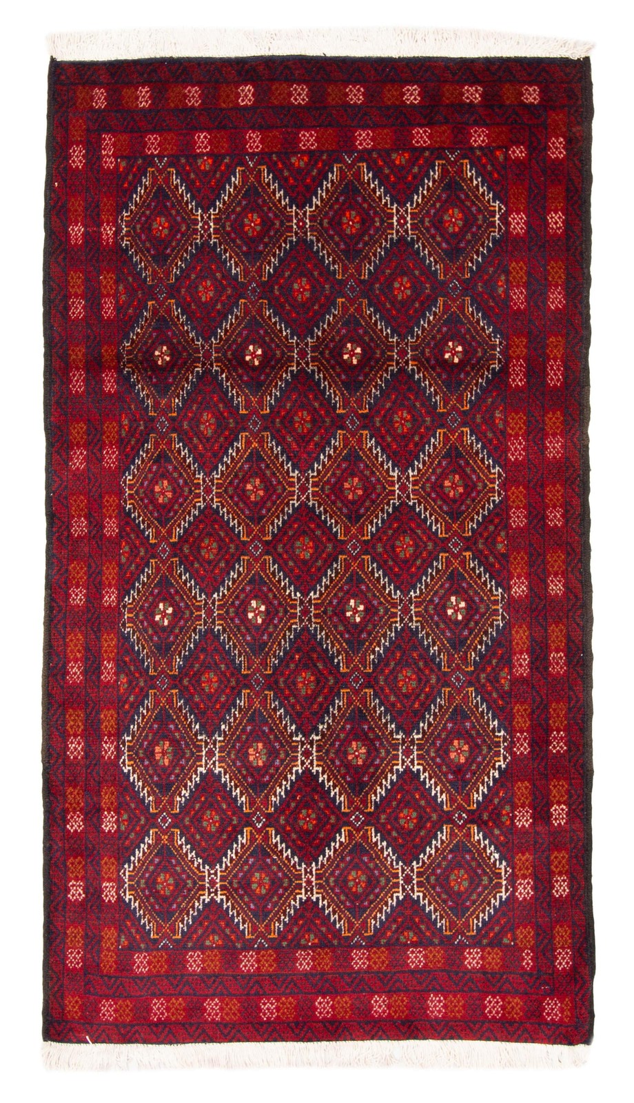 Vintage Hand-Knotted Area Rug 3’4″ x 6’2″ Traditional Oriental Wool Carpet