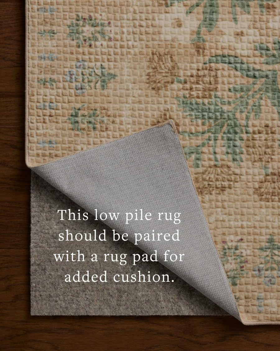 Loloi Rifle Paper Co Orchard Vintage Area Rug 7’6″ x 9’6″ Machine Washable