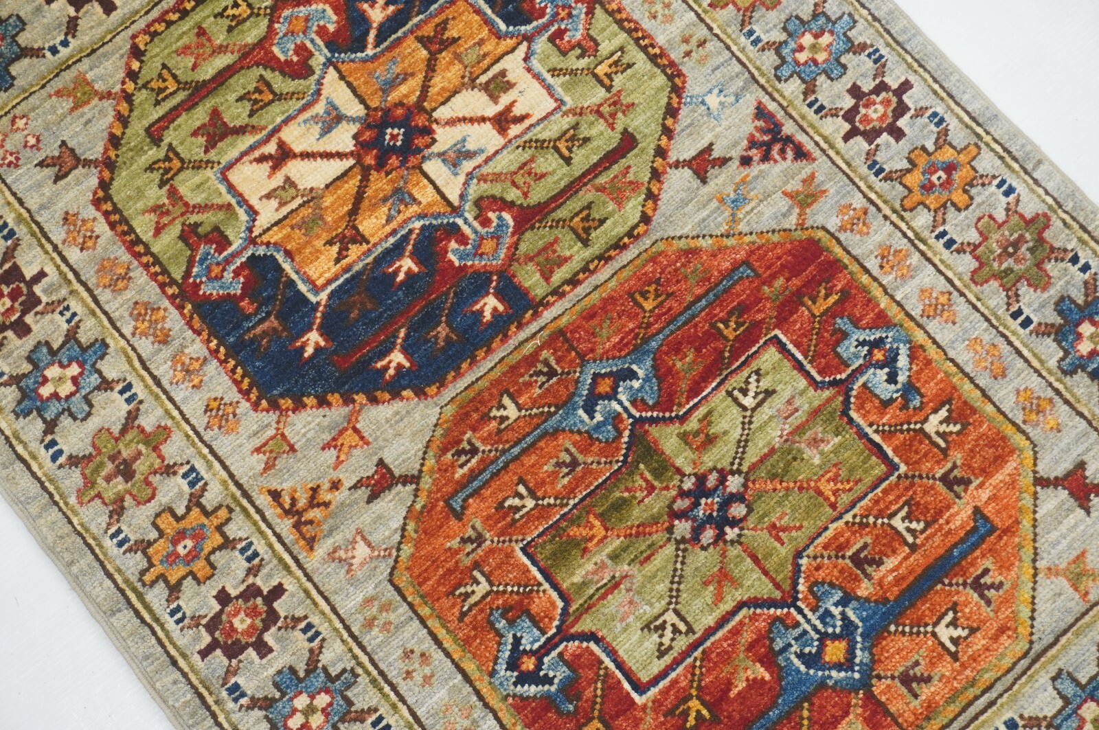 2 x 3 ft Gray Ersari Afghan Hand Knotted Tribal Small Accent Rug