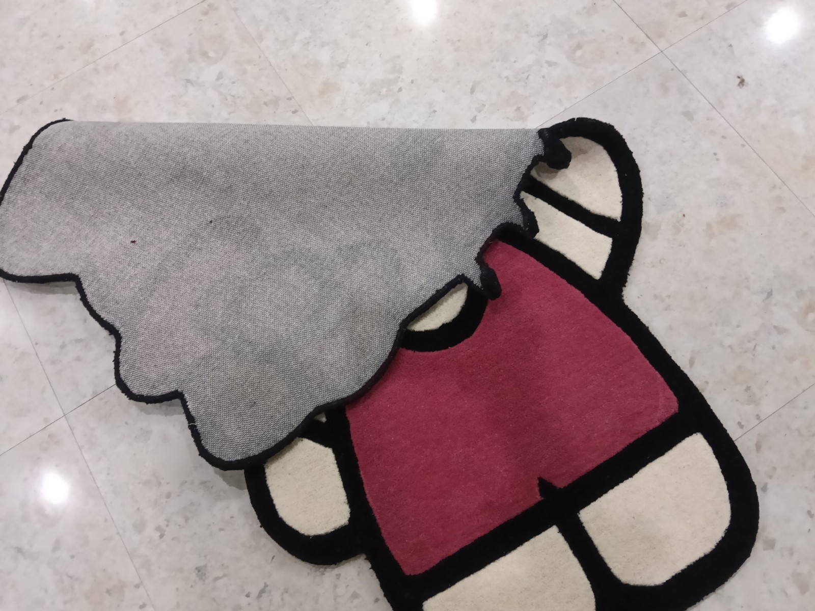 Handmade Tufted Wool Rug Hello Kitty Style Cartoon Area Carpet Home Decor