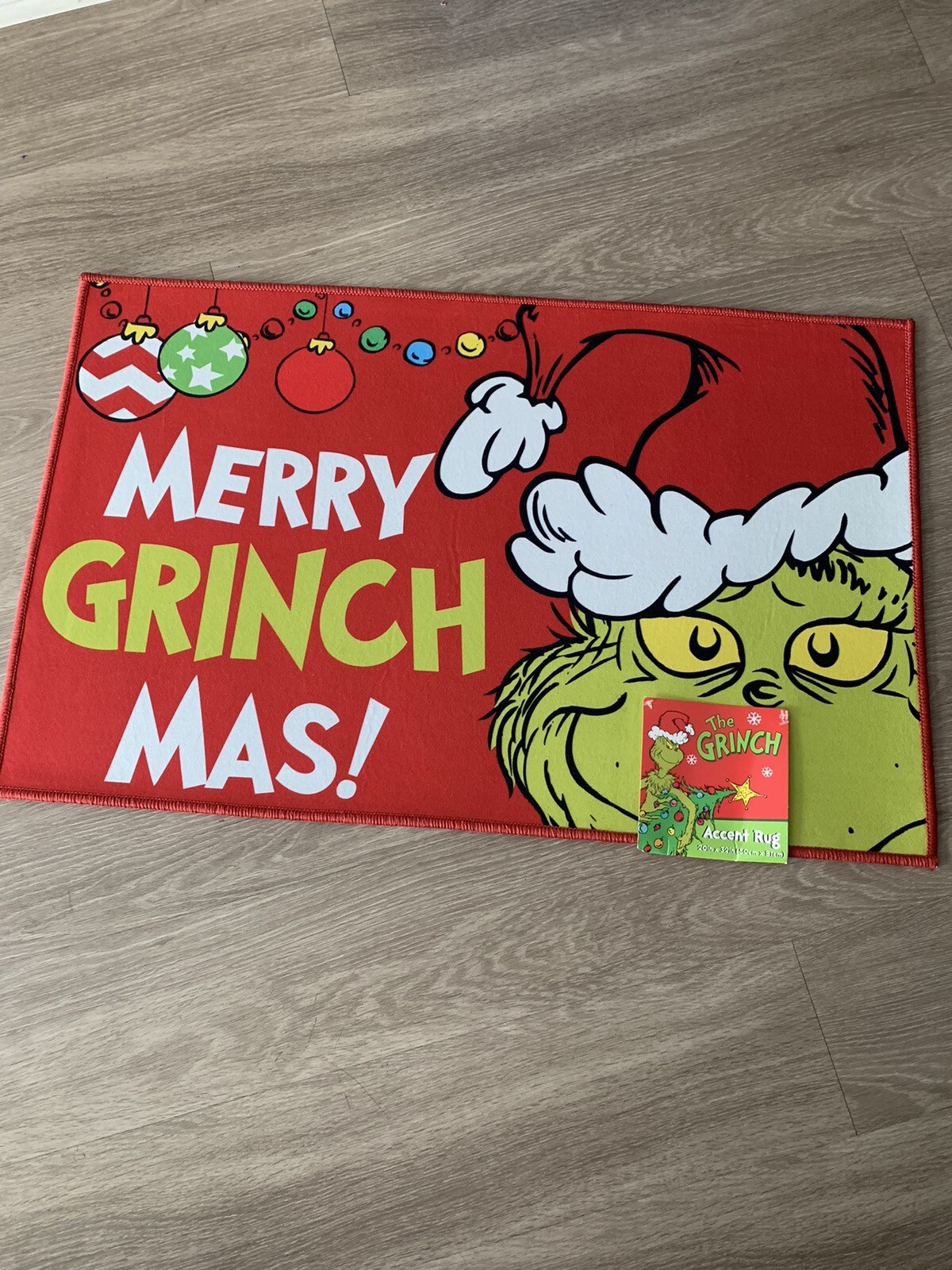 Dr Seuss The Grinch Merry Grinchmas Colorful Accent Rug New