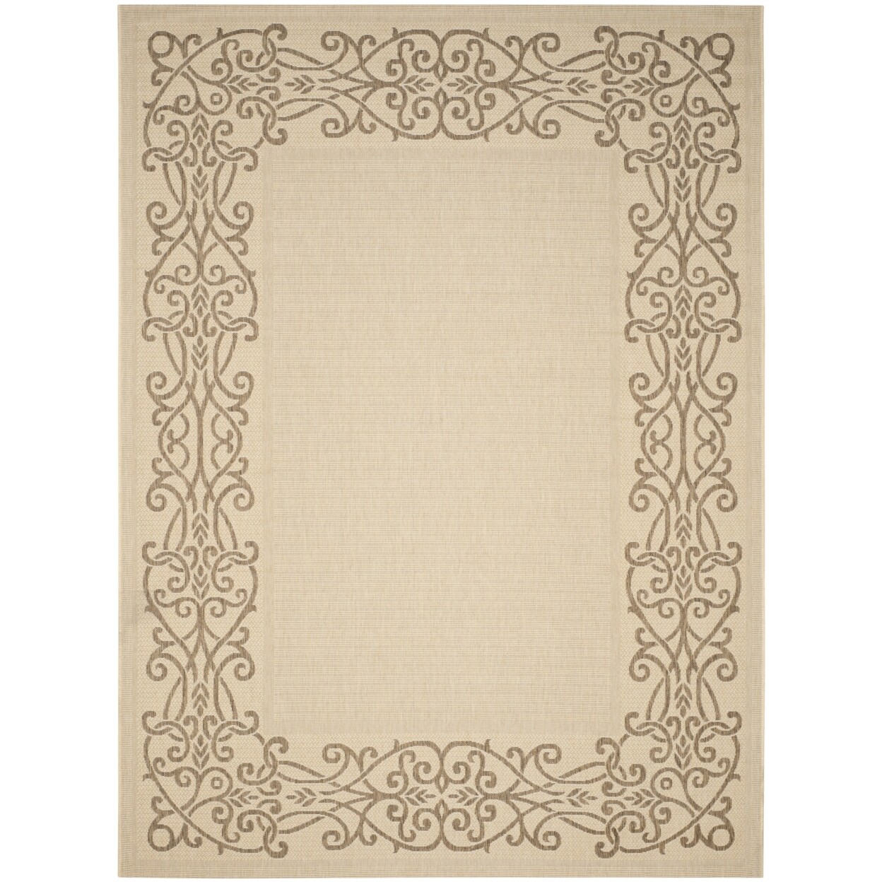 SAFAVIEH Outdoor CY1588-3001 Courtyard Natural / Brown Rug