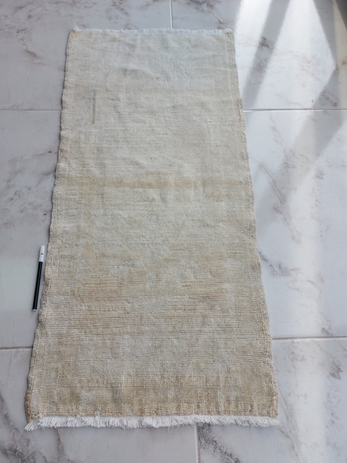 Small Anatolian Antiq Organic Sheep wool Carpet Rug, Vintage Office Decoration