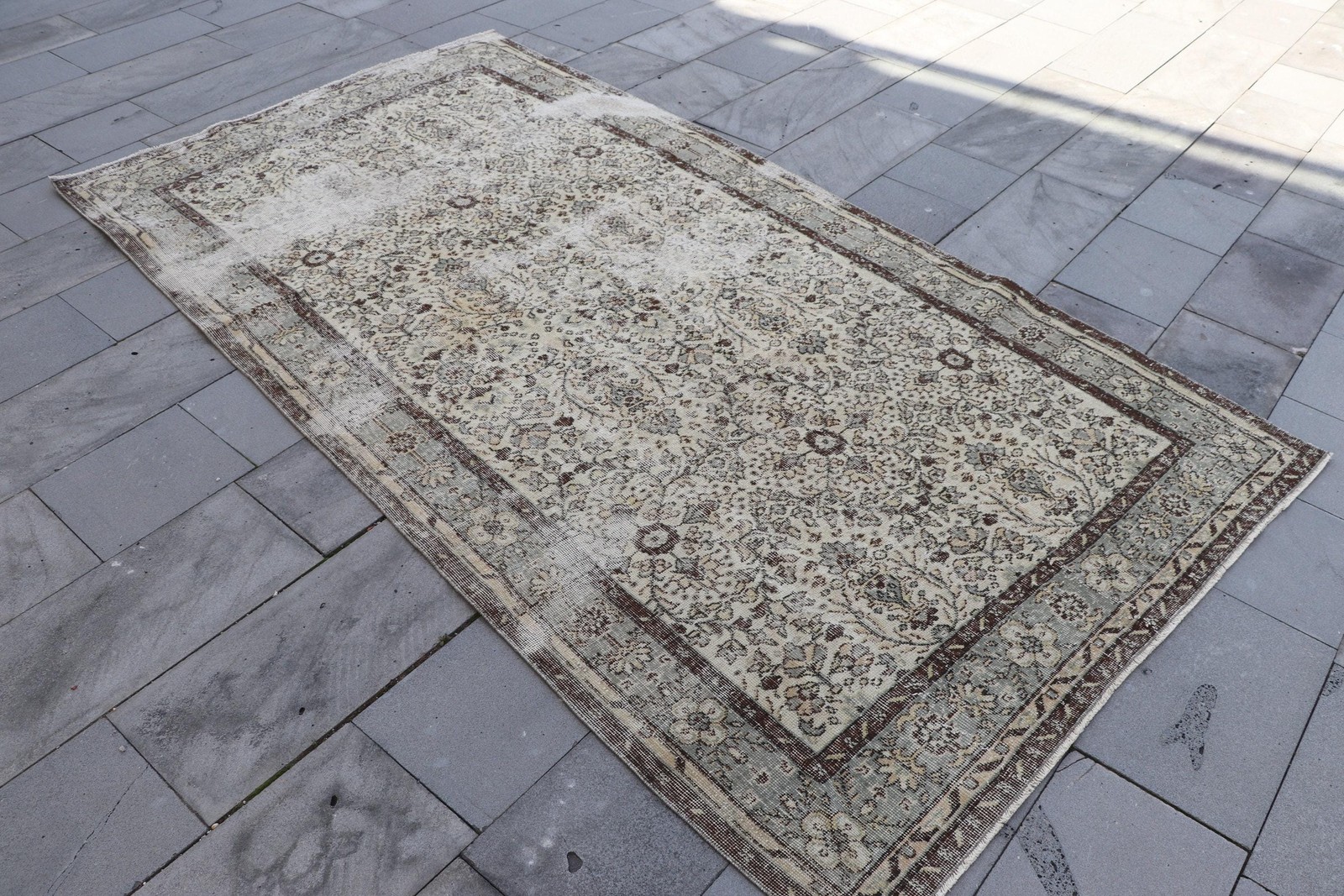 5,1×9,6 ft Rug, Large Turkish Rug, Brown Rug Ombré Rug