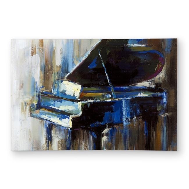 2×3 ft. Abstract Grand Piano Blue Bedroom Outdoor Area Rug – Home Decor – Rec…