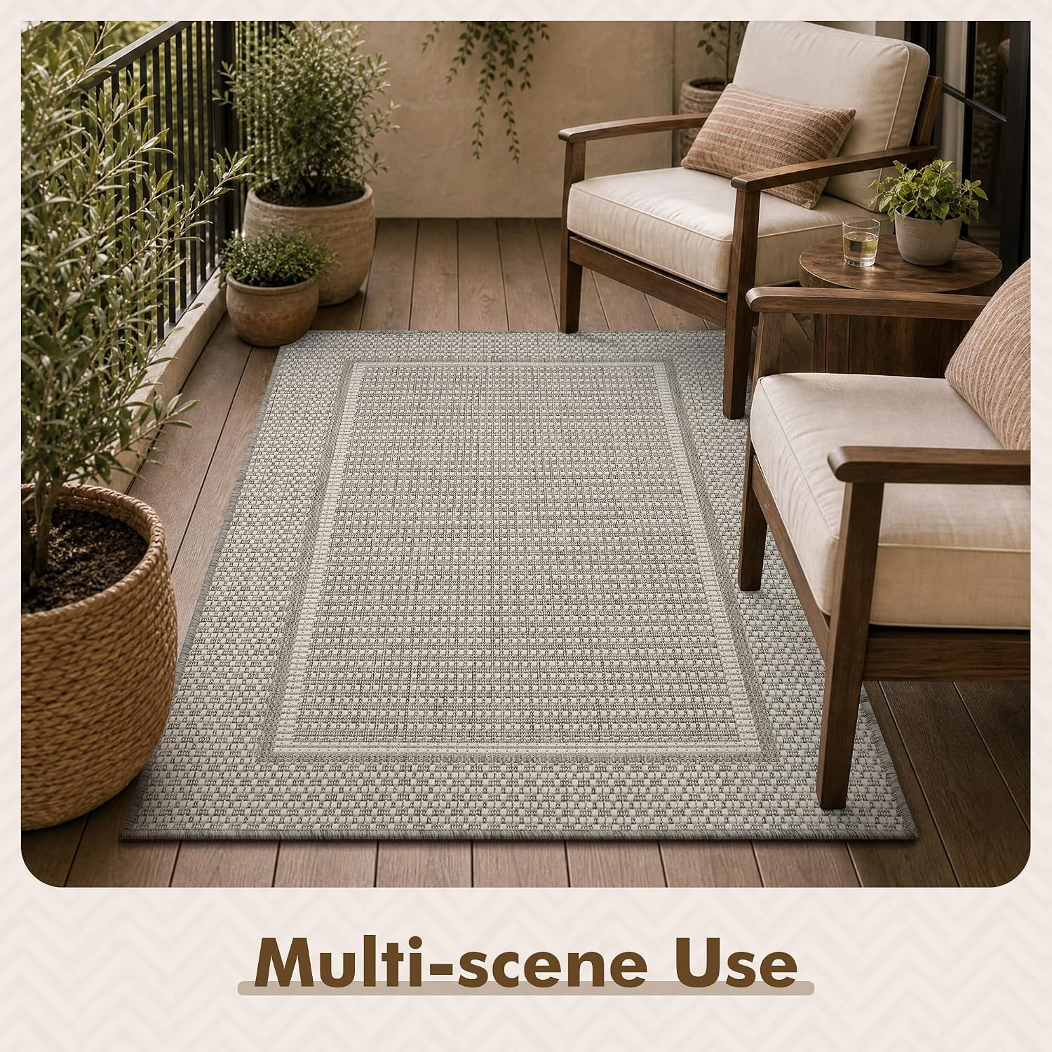 -3X5 Outdoor Rug Porch Entryway Rug-Polypropylene Indoor Outdoor Rugs for Entryw